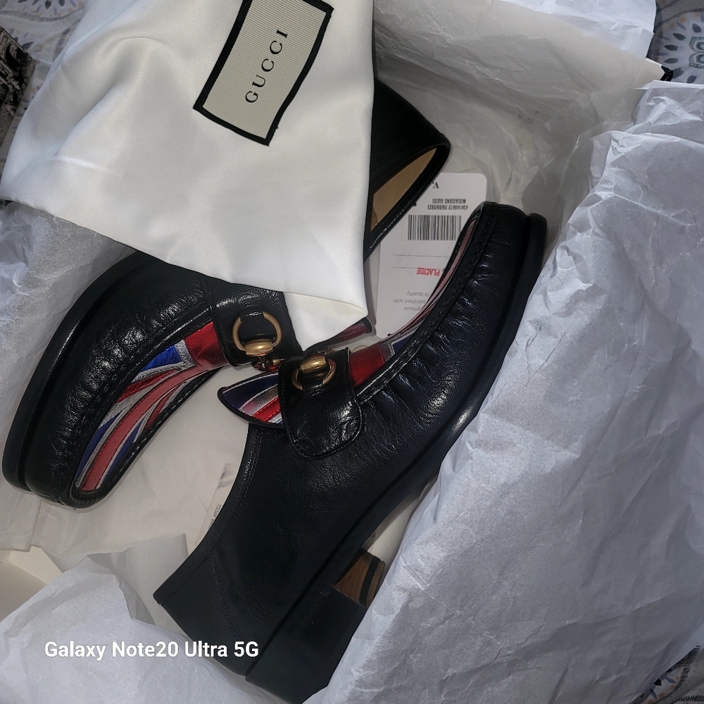 gucci horsebit union jack british flag loafers